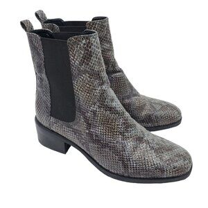 Kenneth Cole Reaction Womens 'Salt' Gray Faux Reptile Chelsea Boots Sz 8 M Shoes